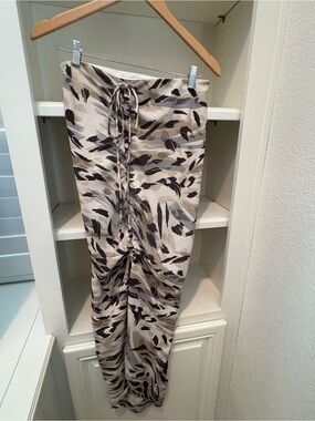 Miou Muse Printed Ruching Skirt Size m